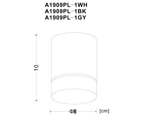 Заказать Накладной светильник ARTE Lamp A1909PL-1BK| VIVID-LIGHT.RU