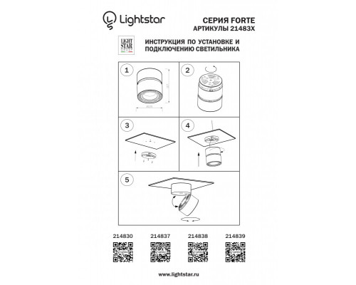 Сделать заказ Накладной светильник Lightstar 214830| VIVID-LIGHT.RU