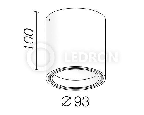 Купить Накладной светильник LeDron KEA R ED-GU10 b/g| VIVID-LIGHT.RU
