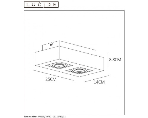 Сделать заказ Накладной светильник LUCIDE 09119/10/30| VIVID-LIGHT.RU