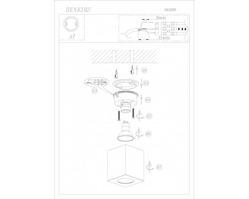 Заказать Накладной светильник Denkirs DK3010-RE| VIVID-LIGHT.RU