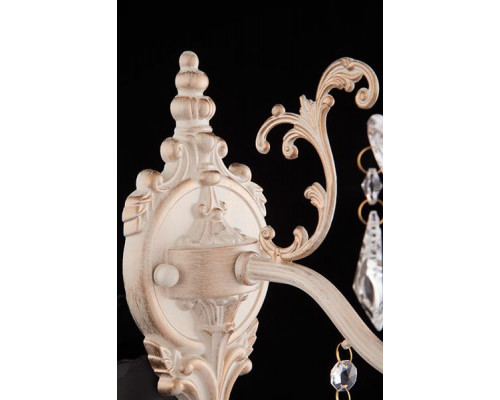 Купить Бра Eurosvet 10005/1 белый с золотом/прозрачный хрусталь Strotskis| VIVID-LIGHT.RU