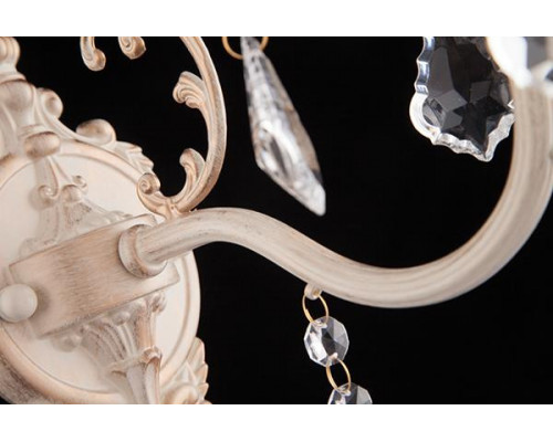 Купить Бра Eurosvet 10005/1 белый с золотом/прозрачный хрусталь Strotskis| VIVID-LIGHT.RU