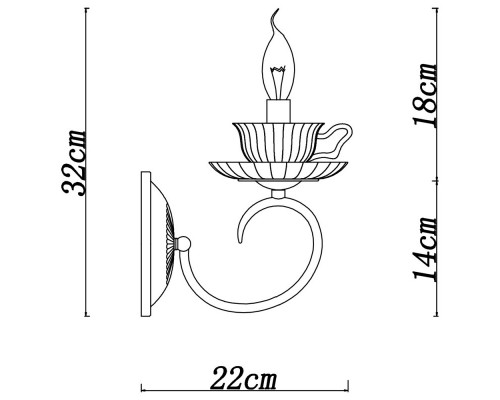 Сделать заказ Бра ARTE Lamp A1750AP-1AB| VIVID-LIGHT.RU