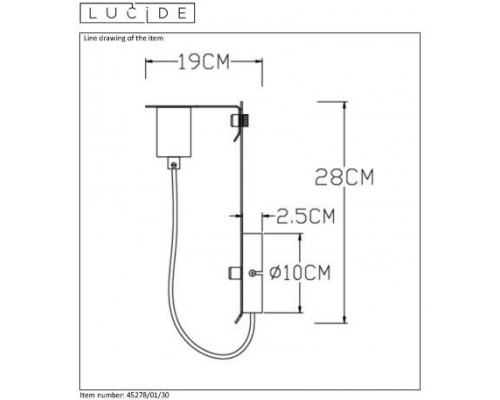 Купить Бра LUCIDE 45278/01/30| VIVID-LIGHT.RU