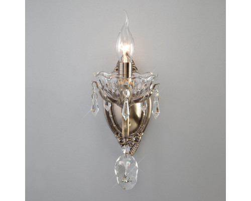 Оформить заказ Бра Eurosvet 10103/1 античная бронза/прозрачный хрусталь Strotskis| VIVID-LIGHT.RU