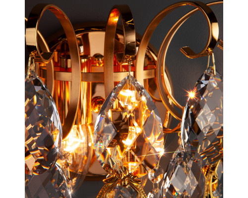 Оформить заказ Бра Eurosvet 10081/2 золото/прозрачный хрусталь Strotskis| VIVID-LIGHT.RU