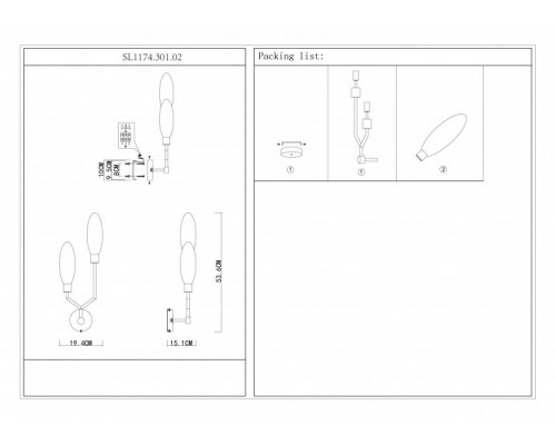 Заказать Бра ST-Luce SL1174.301.02| VIVID-LIGHT.RU