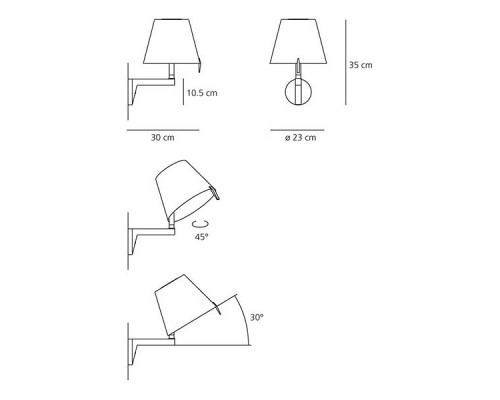 Сделать заказ Бра Artemide 0721010A| VIVID-LIGHT.RU