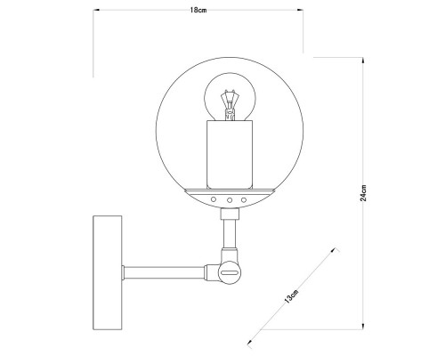 Купить Бра ARTE Lamp A1664AP-1BK| VIVID-LIGHT.RU