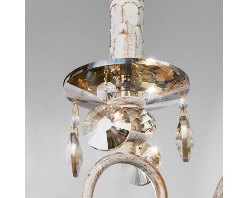 Заказать Бра Eurosvet 10104/1 белый с золотом/тонированный хрусталь Strotskis| VIVID-LIGHT.RU