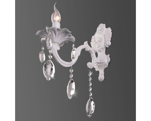 Купить Бра Eurosvet 10108/1 белый/прозрачный хрусталь Strotskis| VIVID-LIGHT.RU