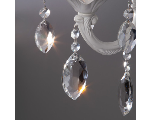 Купить Бра Eurosvet 10108/1 белый/прозрачный хрусталь Strotskis| VIVID-LIGHT.RU