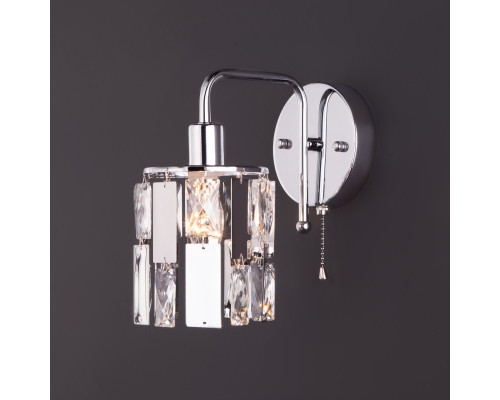 Купить Бра Eurosvet 10101/1 хром/прозрачный хрусталь Strotskis| VIVID-LIGHT.RU