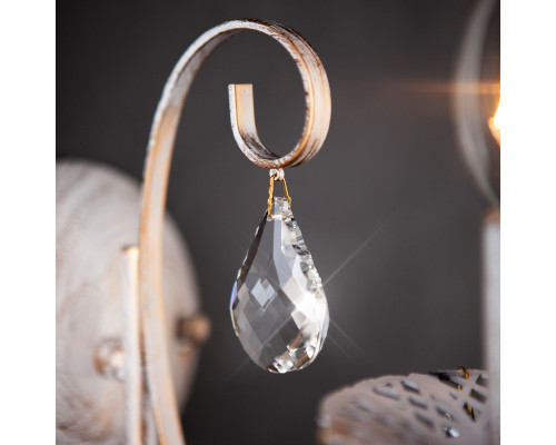 Оформить заказ Бра Eurosvet 3305/1 белый с золотом/прозрачный хрусталь Strotskis| VIVID-LIGHT.RU