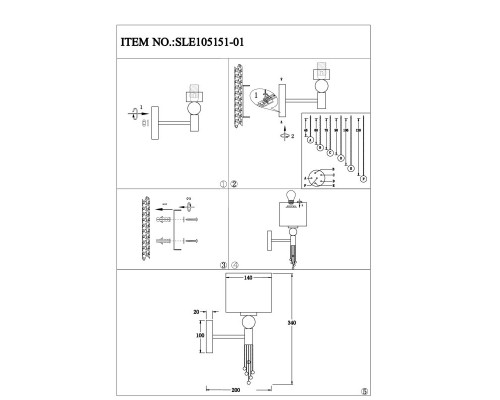 Сделать заказ Бра Evoluce SLE105151-01| VIVID-LIGHT.RU