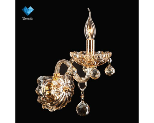 Заказать Бра Eurosvet 10052/1 золото/тонированный хрусталь Strotskis| VIVID-LIGHT.RU