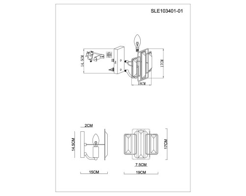 Заказать Бра Evoluce SLE103401-01| VIVID-LIGHT.RU