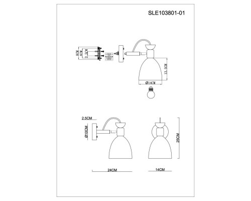 Оформить заказ Бра Evoluce SLE103801-01| VIVID-LIGHT.RU