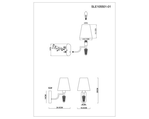 Оформить заказ Бра Evoluce SLE105501-01| VIVID-LIGHT.RU