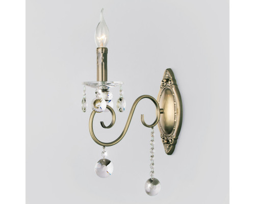 Сделать заказ Бра Eurosvet 10104/1 античная бронза/прозрачный хрусталь Strotskis| VIVID-LIGHT.RU