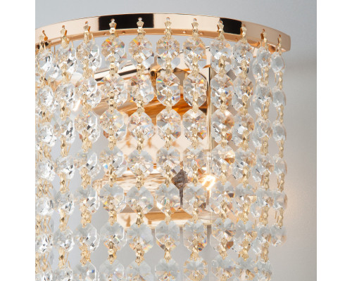 Купить Бра Eurosvet 3102/2 золото/прозрачный хрусталь Strotskis| VIVID-LIGHT.RU