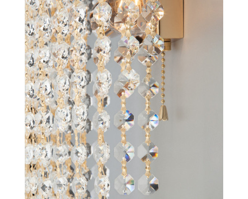 Купить Бра Eurosvet 3102/2 золото/прозрачный хрусталь Strotskis| VIVID-LIGHT.RU