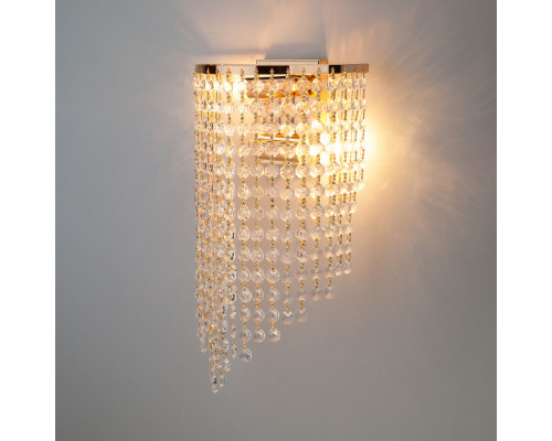 Купить Бра Eurosvet 3102/2 золото/прозрачный хрусталь Strotskis| VIVID-LIGHT.RU