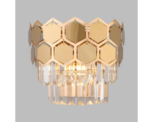 Сделать заказ Бра Eurosvet 10124/2 золото/прозрачный хрусталь Strotskis (10113/2)| VIVID-LIGHT.RU