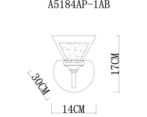 Заказать Бра ARTE Lamp A5184AP-1AB| VIVID-LIGHT.RU