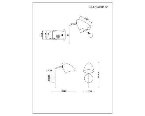 Купить Бра Evoluce SLE103601-01| VIVID-LIGHT.RU