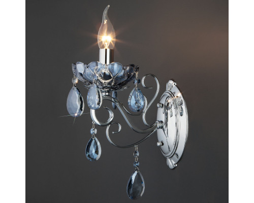 Сделать заказ Бра Eurosvet 10109/1 хром/лазурный хрусталь Strotskis| VIVID-LIGHT.RU