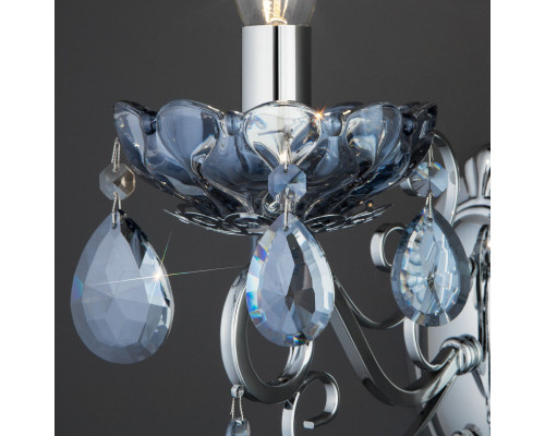 Сделать заказ Бра Eurosvet 10109/1 хром/лазурный хрусталь Strotskis| VIVID-LIGHT.RU