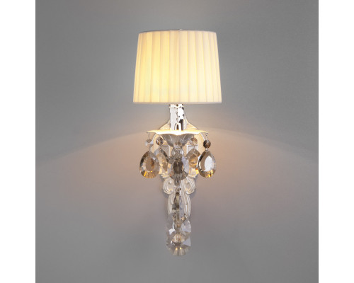 Сделать заказ Бра Eurosvet 10098/1 серебро/тонированный хрусталь Strotskis| VIVID-LIGHT.RU