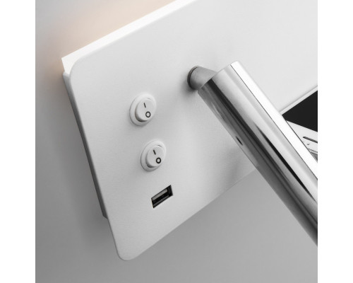 Заказать Бра Elektrostandard Fant R LED белый/хром (MRL LED 1113)| VIVID-LIGHT.RU