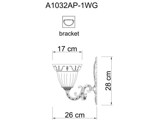 Сделать заказ Бра ARTE Lamp A1032AP-1WG| VIVID-LIGHT.RU