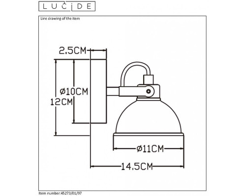 Сделать заказ Бра LUCIDE 45273/01/97| VIVID-LIGHT.RU