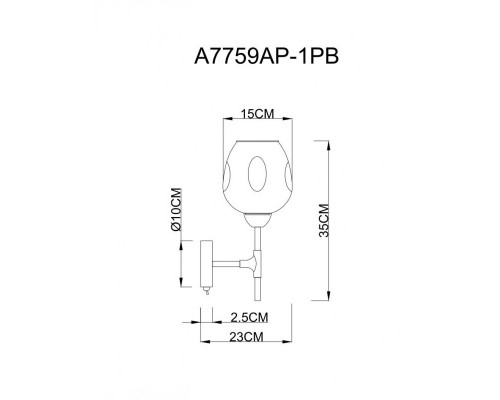 Сделать заказ Бра ARTE Lamp A7759AP-1PB| VIVID-LIGHT.RU
