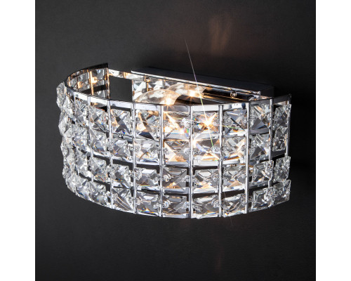 Заказать Бра Eurosvet 10115/2 хром/прозрачный хрусталь Strotskis| VIVID-LIGHT.RU