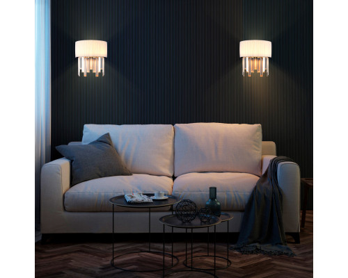 Оформить заказ Бра Eurosvet 10106/2 хром/прозрачный хрусталь Strotskis| VIVID-LIGHT.RU