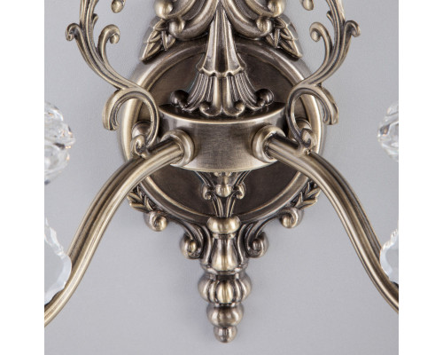 Оформить заказ Бра Eurosvet 3281/2 античная бронза/прозрачный хрусталь Strotskis| VIVID-LIGHT.RU