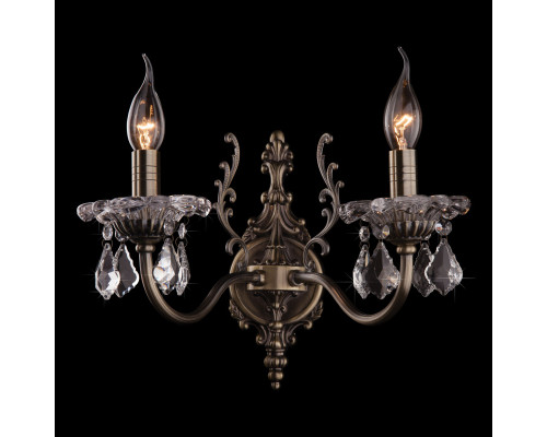 Оформить заказ Бра Eurosvet 3281/2 античная бронза/прозрачный хрусталь Strotskis| VIVID-LIGHT.RU