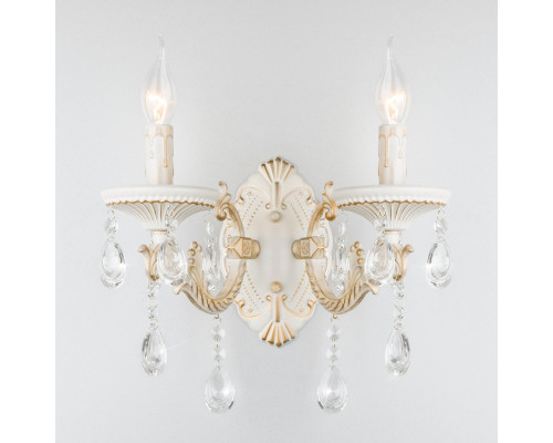 Оформить заказ Бра Eurosvet 3585/2 белый/прозрачный хрусталь Strotskis| VIVID-LIGHT.RU