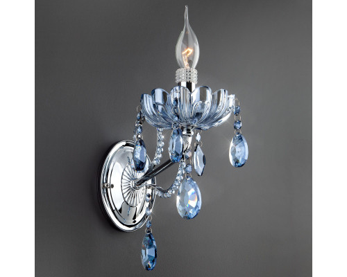 Оформить заказ Бра Eurosvet 3015/1 хром/лазурный хрусталь Strotskis| VIVID-LIGHT.RU