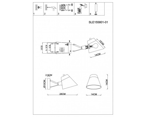 Заказать Бра Evoluce SLE155801-01| VIVID-LIGHT.RU