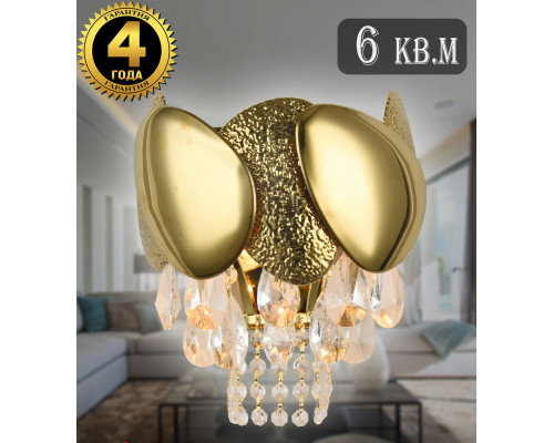 Купить Бра Natali Kovaltseva VALENCIA 91009/2W GOLD| VIVID-LIGHT.RU