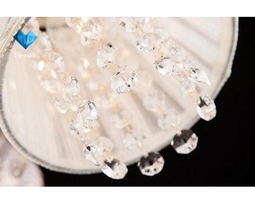 Сделать заказ Бра Eurosvet 10007/1 белый с золотом/прозрачный хрусталь Strotskis| VIVID-LIGHT.RU