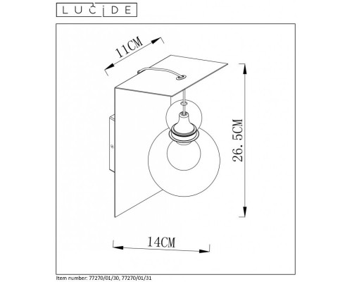 Купить Бра LUCIDE 77270/01/30| VIVID-LIGHT.RU