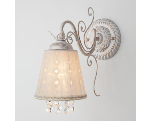 Сделать заказ Бра Eurosvet 10007/1 белый с золотом/прозрачный хрусталь Strotskis| VIVID-LIGHT.RU