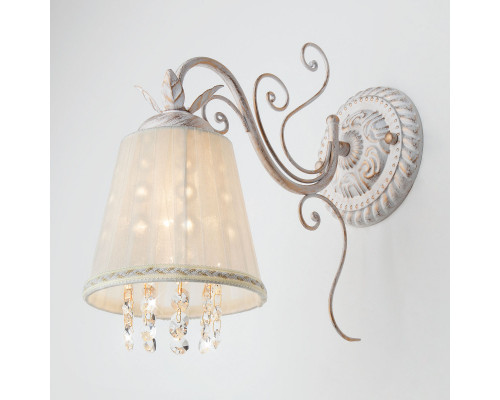 Сделать заказ Бра Eurosvet 10007/1 белый с золотом/прозрачный хрусталь Strotskis| VIVID-LIGHT.RU